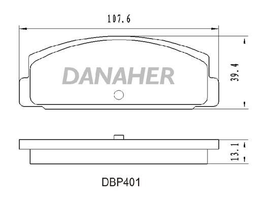 Danaher DBP401 Brake Pad Set, disc brake DBP401