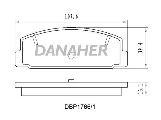 Danaher DBP1766/1 Brake Pad Set, disc brake DBP17661