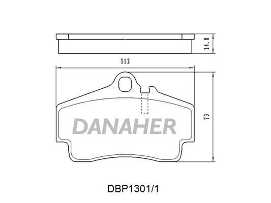 Danaher DBP1301/1 Brake Pad Set, disc brake DBP13011