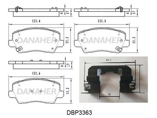 Danaher DBP3363 Brake Pad Set, disc brake DBP3363