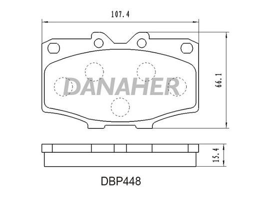 Danaher DBP448 Brake Pad Set, disc brake DBP448