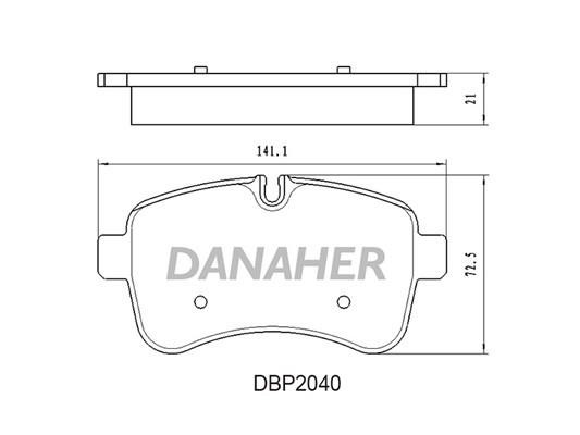 Danaher DBP2040 Rear disc brake pads, set DBP2040