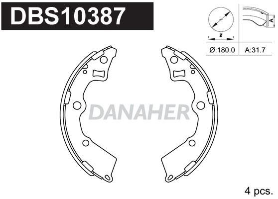 Danaher DBS10387 Brake shoe set DBS10387