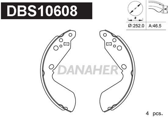 Danaher DBS10608 Brake shoe set DBS10608