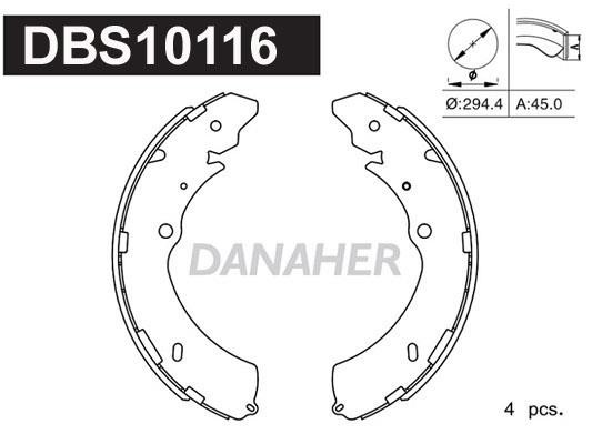 Danaher DBS10116 Brake shoe set DBS10116