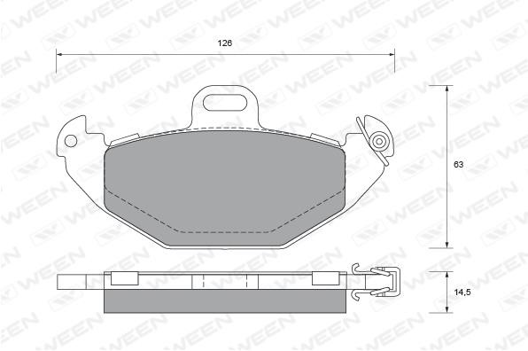 Ween 151-1808 Brake Pad Set, disc brake 1511808