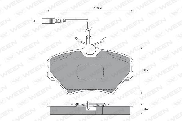 Ween 151-1626 Brake Pad Set, disc brake 1511626