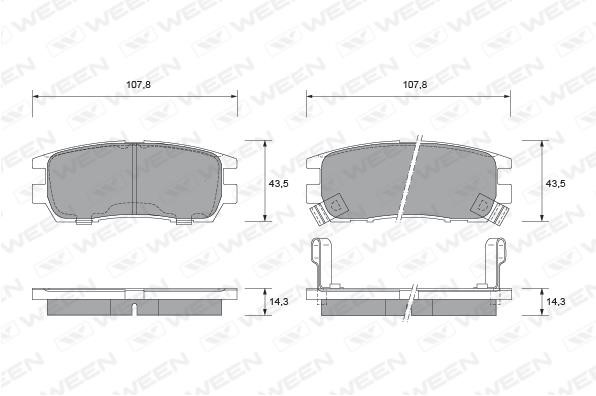 Ween 151-1656 Brake Pad Set, disc brake 1511656