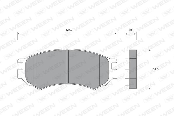Ween 151-1668 Brake Pad Set, disc brake 1511668