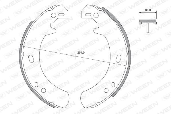 Ween 152-2110 Parking brake shoes 1522110