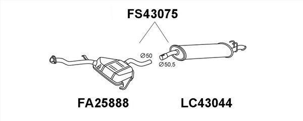 Faurecia FS43075 End Silencer FS43075