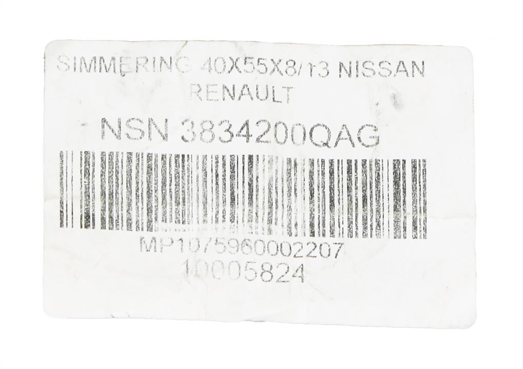 Shaft Seal, differential Nissan 38342-00QAG