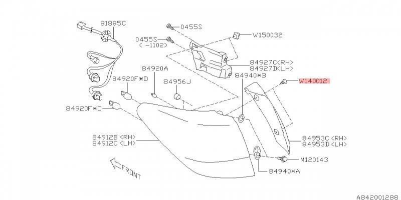 909140012 Subaru Clip