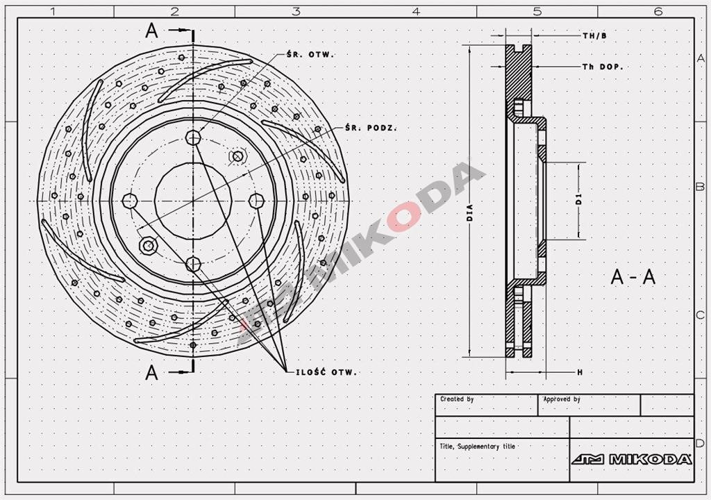 0473S Mikoda Front vented brake disc