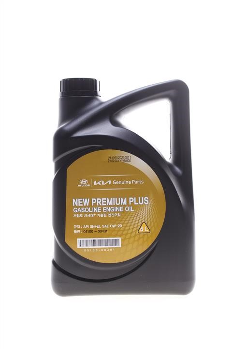 Hyundai/Kia 05100-00481 Engine oil Hyundai/Kia New Premium Plus Gasoline Engine Oil 0W-20, 4l 0510000481