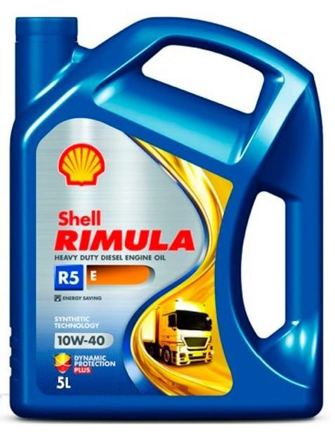Shell 550054713 Engine oil Shell Rimula R5 E 10W-40 API CH-4/CI-4, ACEA E3/ E5/ E7, 5 L. 550054713