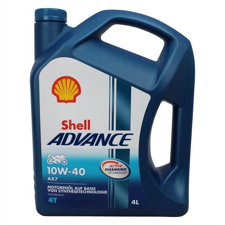 Shell 550053816 Engine oil Shell Advance 4T AX7 10W-40 JASO MA-2, API SM, 4 L. 550053816