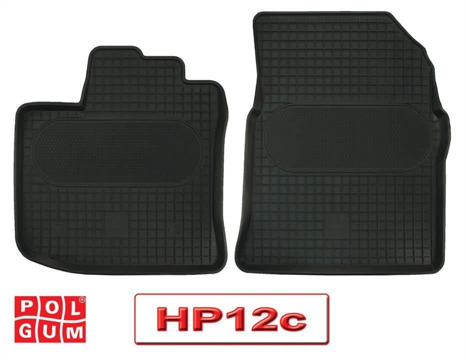 Polgum HP12C Rubber floor mats, set HP12C