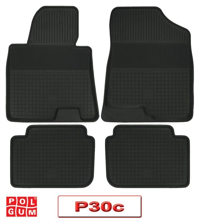 Polgum P30C Rubber floor mats, set P30C