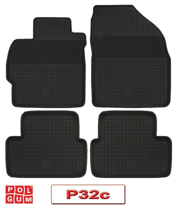 Polgum P32C Rubber floor mats, set P32C