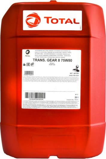 Total 201302 Transmission oil TOTAL TRANS. GEAR 8 75W-80, 60L 201302