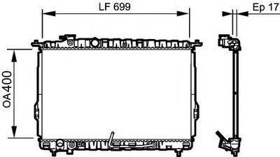 Polcar 402408-2 Radiator, engine cooling 4024082