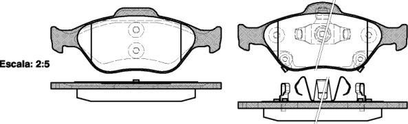 Polcar BS0986494101 Front disc brake pads, set BS0986494101