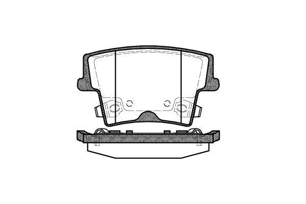 Disc brake pad set Dodge Challenger: IE182069 Polcar Rear brake pad set