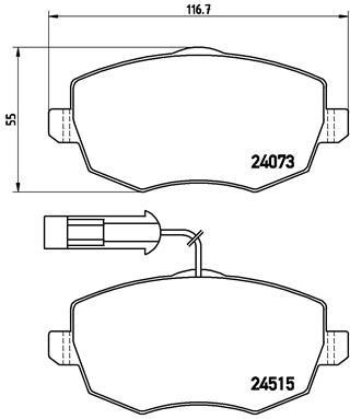 Brake pad Lancia Ypsilon: BS0986494075 Polcar Front disc brake pads, set
