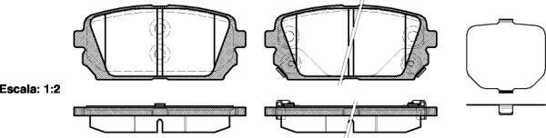 Polcar LP2051 Rear disc brake pads, set LP2051