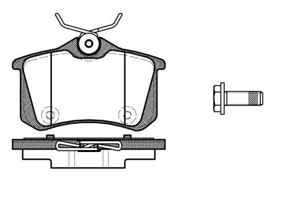 Polcar VA598474 Rear disc brake pads, set VA598474