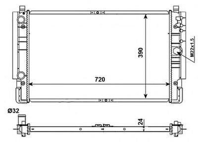 Polcar 956608A1 Radiator, engine cooling 956608A1