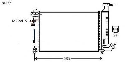 Polcar 232408-5 Radiator, engine cooling 2324085