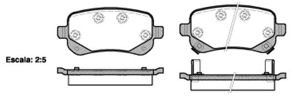 Polcar BS0986494496 Rear disc brake pads, set BS0986494496