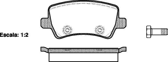 Polcar BS0986494641 Rear disc brake pads, set BS0986494641