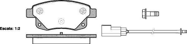 Polcar BS0986494614 Rear brake pad set BS0986494614 BS0986494614 Polcar Rear brake pad set