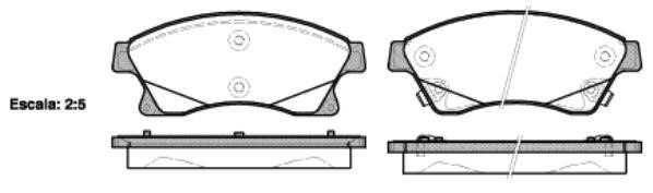 Polcar BS0986494644 Front disc brake pads, set BS0986494644