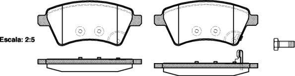 Polcar VA598804 Front disc brake pads, set VA598804