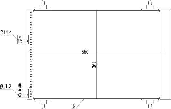 Air conditioner condenser Citroen C4: 606541 Hart AC Condenser