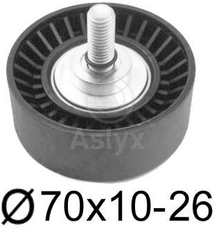 Aslyx AS-521157 Deflection/guide pulley, v-ribbed belt AS521157
