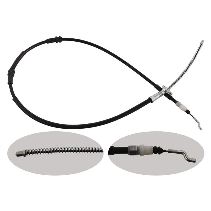 Handbrake cable febi 36711
