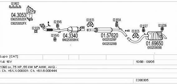 C380305003158 Mts Exhaust system