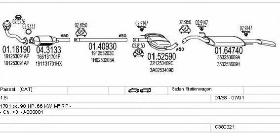  C380321003179 Exhaust system C380321003179