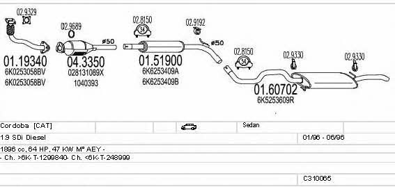 Mts C310065006952 Exhaust system C310065006952