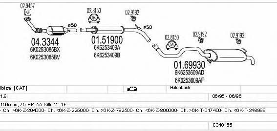  C310155007066 Exhaust system C310155007066