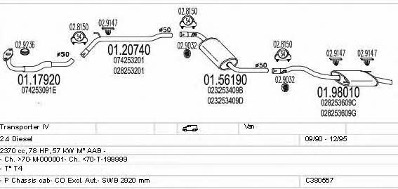 C380557002521 Mts Exhaust system