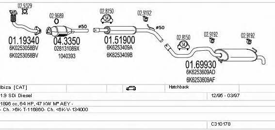 Mts C310178007099 Exhaust system C310178007099