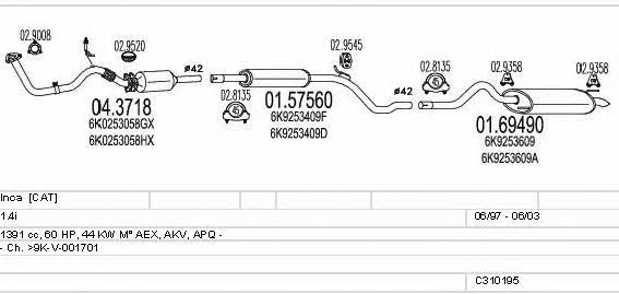 Mts C310195006430 Exhaust system C310195006430