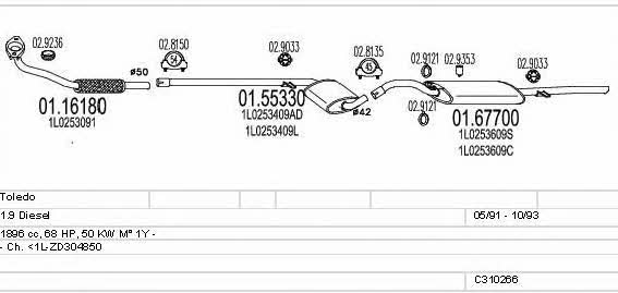  C310266006511 Exhaust system C310266006511