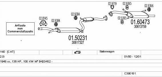 Mts C390181003269 Exhaust system C390181003269